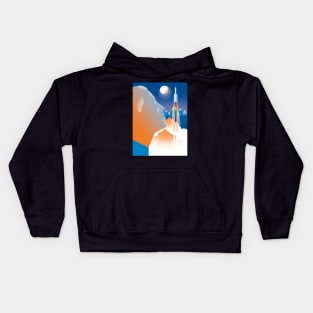 Rocket launch man Kids Hoodie